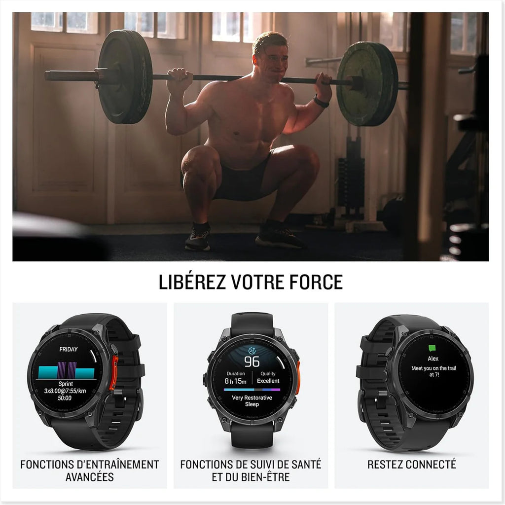 Garmin fēnix® 8 AMOLED 3,3 cm (1.3") 43 51 mm 416 x 416 pixels Wifi GPS (satellite)