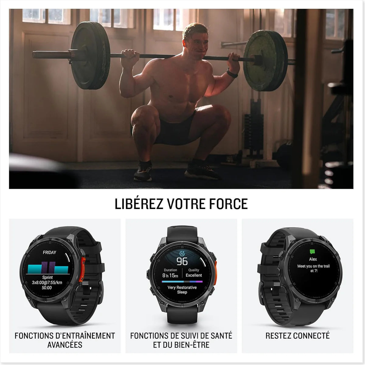 Garmin fēnix® 8 AMOLED 3,3 cm (1.3") 43 51 mm 416 x 416 pixels Wifi GPS (satellite)