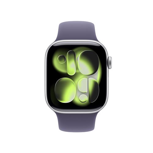 Apple Watch Series 11 GPS 42mm Boitier en Aluminium Noir de Jais avec Bracelet Sport - S/M