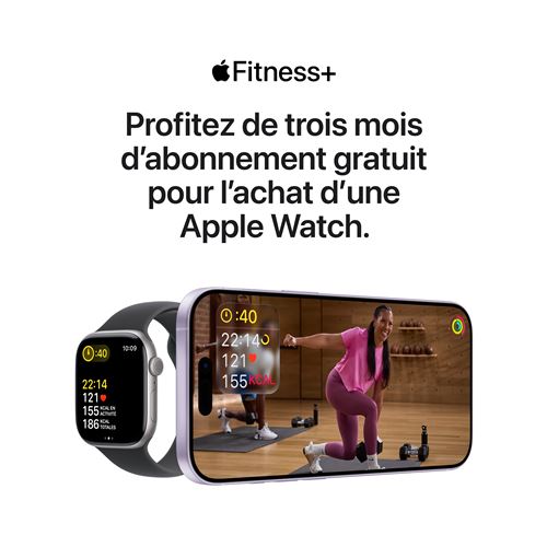 Apple Watch Series 11 GPS 42mm Boitier en Aluminium Noir de Jais avec Bracelet Sport - S/M