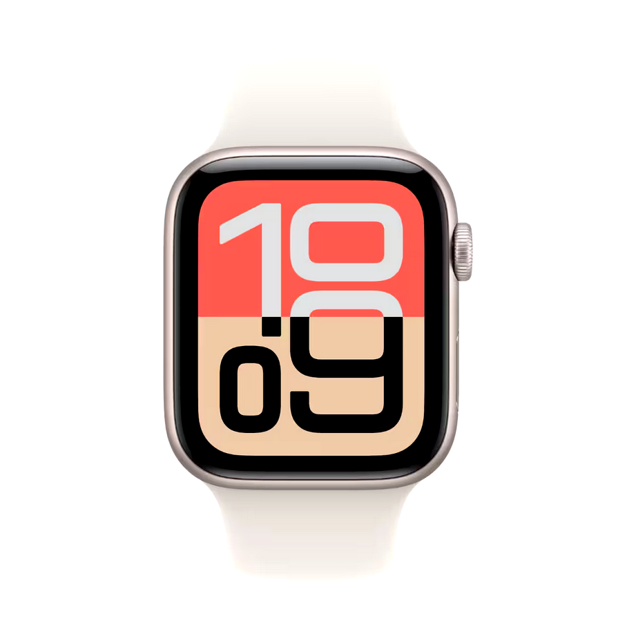 Apple Watch SE 3 GPS 40mm Boitier en Aluminium Lumiere Stellaire avec Bracelet Sport Lumiere Stellaire S/M