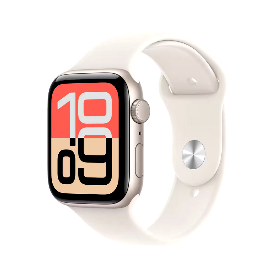 Apple Watch SE 3 GPS 40mm Boitier en Aluminium Lumiere Stellaire avec Bracelet Sport Lumiere Stellaire S/M