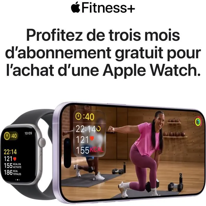 Apple Watch SE 3 GPS 40mm Boitier en Aluminium Lumiere Stellaire avec Bracelet Sport Lumiere Stellaire S/M