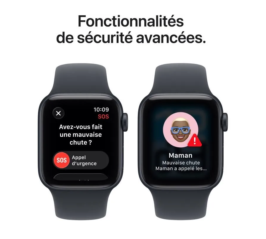 Apple Watch SE 3 GPS 40mm Boitier en Aluminium Lumiere Stellaire avec Bracelet Sport Lumiere Stellaire S/M