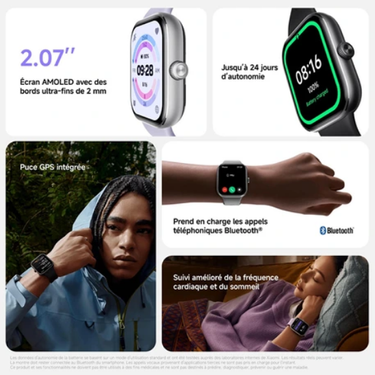 XIAOMI Redmi Watch 5-Montre Connectée, Suivi du Sport et Fitness, Ecran AMOLED