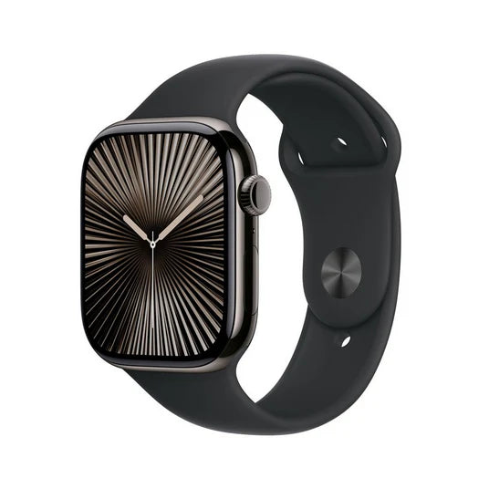 Apple Watch Series 10 GPS + Cellular 46mm Boîtier en Titane Ardoise avec Bracelet Sport Noir S/M