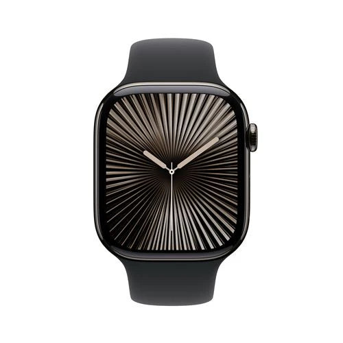 Apple Watch Series 10 GPS + Cellular 46mm Boîtier en Titane Ardoise avec Bracelet Sport Noir S/M