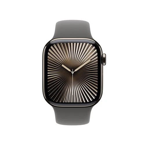Apple Watch Series 10 GPS + Cellular 46mm Boîtier en Titane Ardoise avec Bracelet Sport Noir S/M