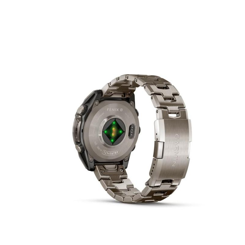 Garmin fēnix® 8 AMOLED 3,56 cm (1.4") 47 mm 454 x 454 pixels Wifi GPS (satellite) Titane