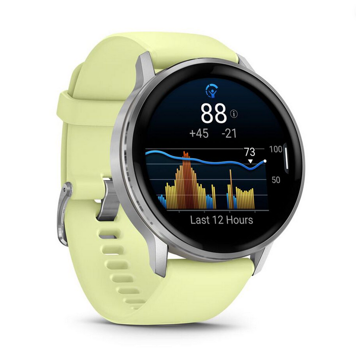 Garmin Venu 4 AMOLED 3,56 cm (1.4") 45 mm  454 x 454 pixels Silicone Jaune Citron