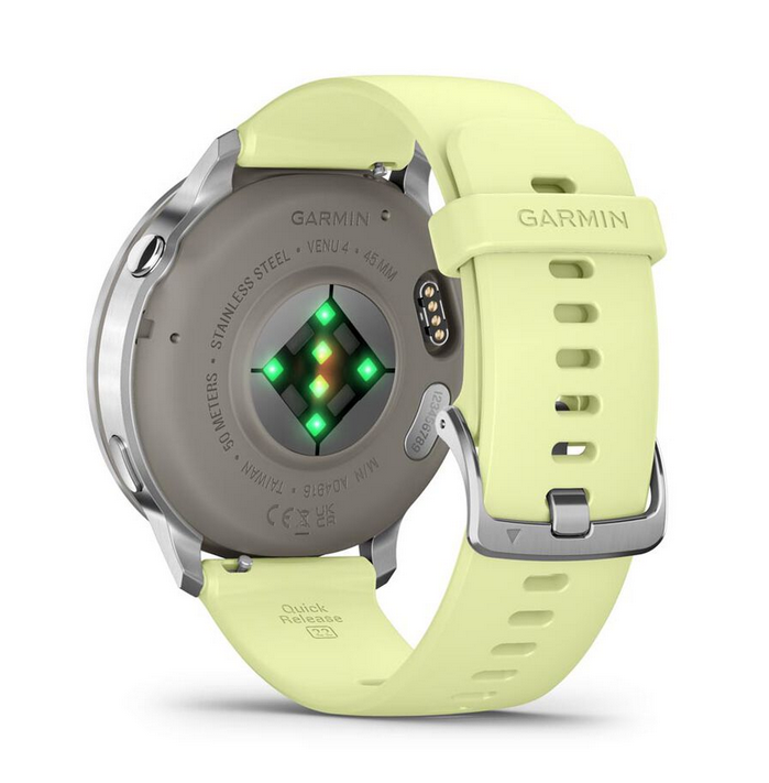 Garmin Venu 4 AMOLED 3,56 cm (1.4") 45 mm  454 x 454 pixels Silicone Jaune Citron