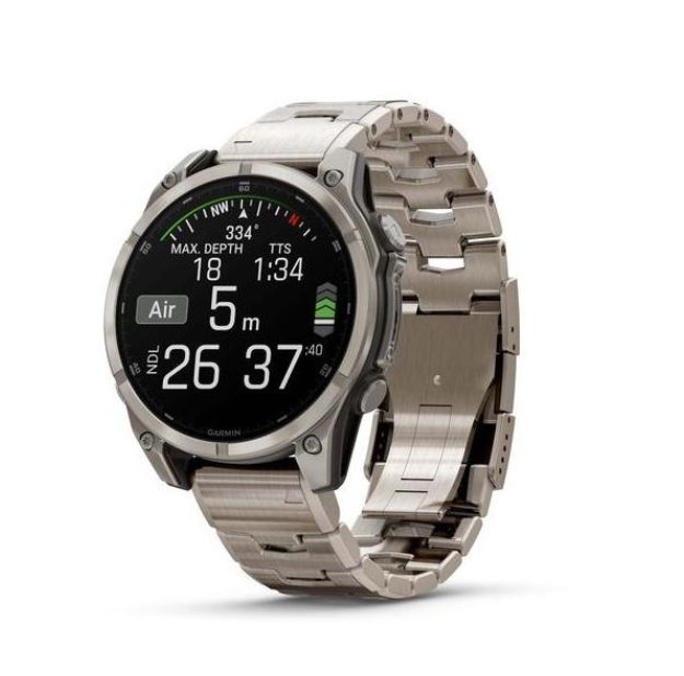 Garmin fēnix® 8 AMOLED 3,56 cm (1.4") 47 mm 454 x 454 pixels Wifi GPS (satellite) Titane