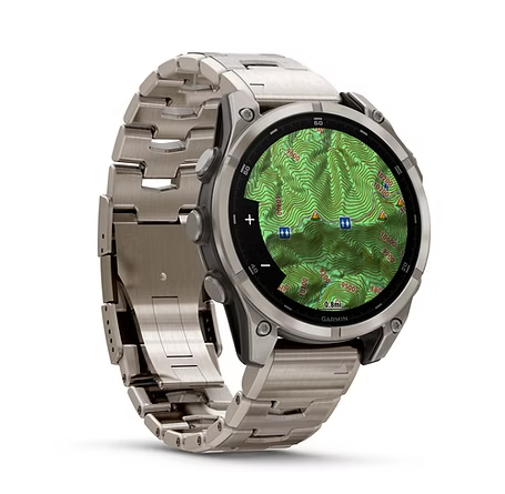 Garmin fēnix® 8 AMOLED 3,56 cm (1.4") 47 mm 454 x 454 pixels Wifi GPS (satellite) Titane