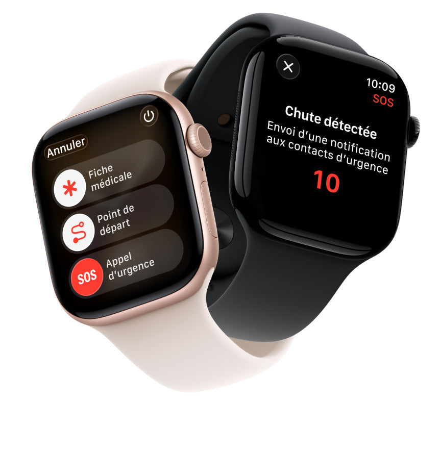 Apple Watch Series 11 GPS 42mm Boitier en Aluminium Noir de Jais avec Bracelet Sport - S/M